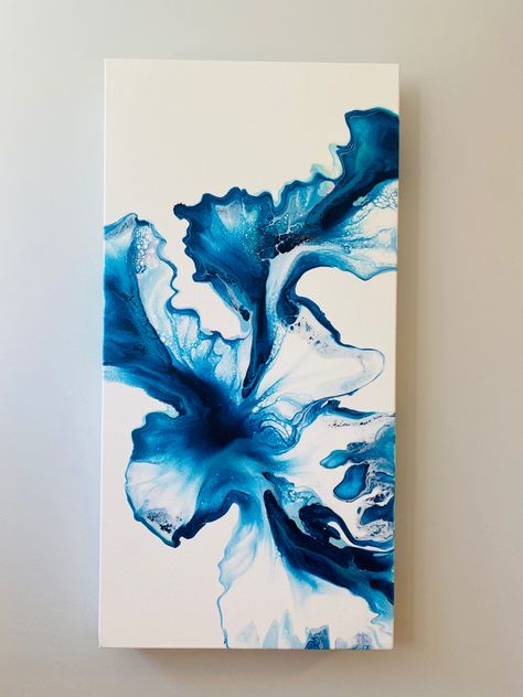 Acrylic Fluid Art Ideas, Fluid Art Acrylic Paintings, Acrylic Pouring Art Ideas, Acrylic Fluid Art, Abstract Ocean Painting, Easy Flower Painting, Pour Paint, Acrylic Pouring Techniques, Dutch Pour