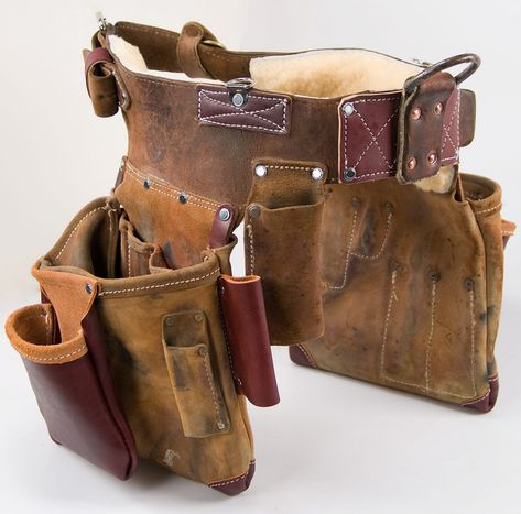 Factory Tour: How Occidental Leather Makes "The Best Tool Belts Money Can Buy" - Core77 Best Tool Belt, Fabrikasi Logam, Leather Tool Pouches, Occidental Leather, Leather Working Projects, Leather Tool Belt, Leather Pouches, Tool Pouches, Tool Belts