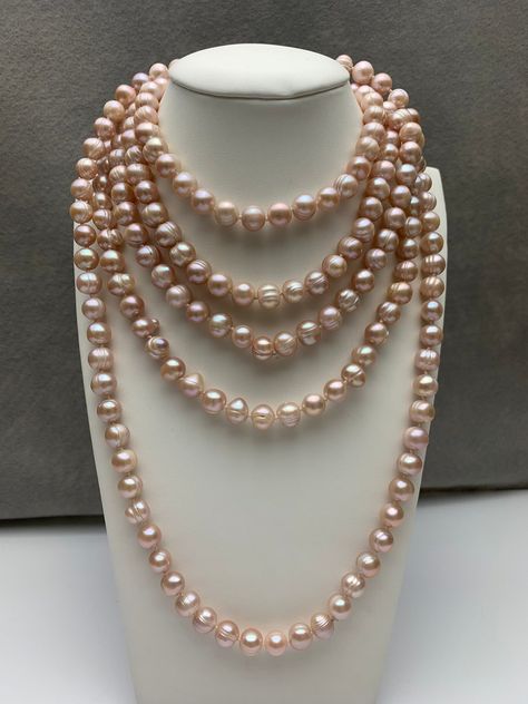 Long Pearl Necklace, Necklaces Long, Natural Pearl Necklace, Fancy Jewelry Necklace, Long Pearl Necklaces, Wear Necklaces, Pearl Necklaces, Natural Pearl, Freshwater Pearl Necklaces