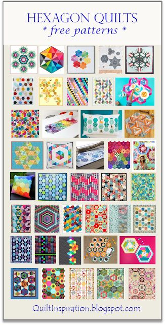 Quilt Inspiration: FREE PATTERN Archive Hexagon Quilt Patterns, Quilts Free Patterns, Hexie Quilts Patterns, Puzzle Quilt, Hexagon Quilt Pattern, Tiled Quilt, Hexagon Patchwork, Hexagon Quilts, Sewing Quilts