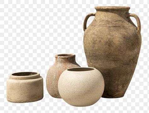 Rustic Clay Pots, Pottery Stickers, Pottery Background, Vase Png, Pottery Equipment, Person Png, Wabi Sabi Vase, Pot Image, Clay Plant Pots