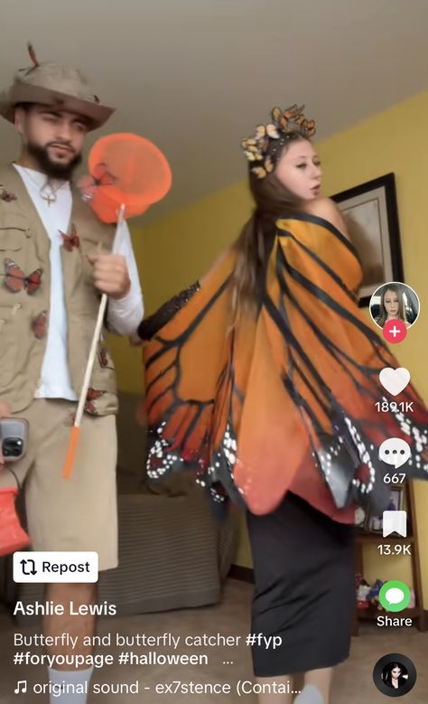 Moth And Lamp Couples Costume, Butterfly Costume, Couples Costume, Vintage Butterfly, Couples Costumes, Moth, Holidays, Halloween