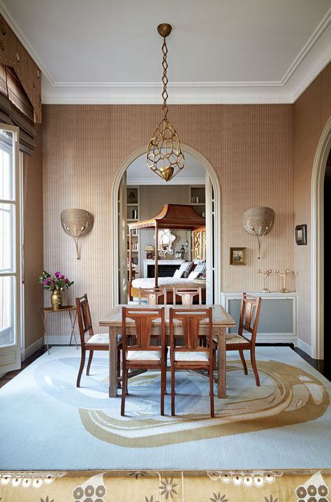 Luxe Apartment, Interior Design Secrets, Paris Flat, The Ritz Paris, Herve Van Der Straeten, Van Der Straeten, Patterned Rug, Flooring Inspiration, Hamptons House