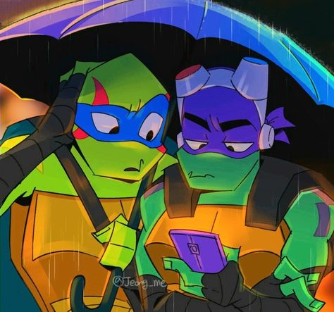 Rise Of The Tmnt Leo X Donnie, Tmnt Leo And Donnie, Donnie And Leo Matching Pfp, Leo And Donnie Twins, Rise Donnie And Leo, Rottmnt Leo And Donnie Twins, Leo X Donnie Rottmnt Fanart, Disaster Twins Rottmnt Fanart, Rottmnt Donnie X Leo