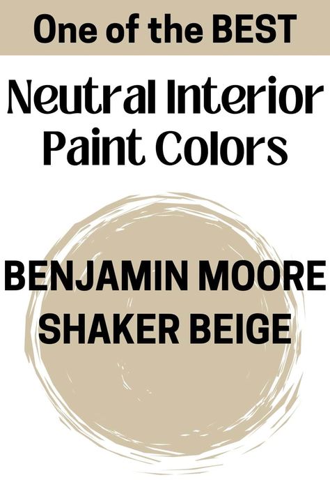 Benjamin Moore Shaker Beige HC-45 - Paint Colors Review - West Magnolia Charm Jute Benjamin Moore, Best Beige Wall Color, Bm Winds Breath, Best Tan Paint Colors, Benjamin Moore Shaker Beige, Benjamin Moore Beige, Shaker Beige Benjamin Moore, Neutral Interior Paint Colors, Shaker Beige