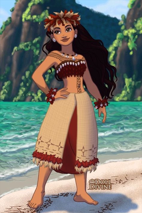 Hawaiian Outfit Women, Indian Beach Wedding, Samoan Women, Disney Moana Art, Moana Dress, Princess Illustration, Warrior Drawing, Acrylic Ideas, Dnd Ideas