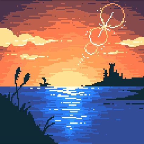 128 X 128 Pixel Art, 128x128 Pixel Art, Pixel Kawaii, Pixel Art Landscape, Piskel Art, 8 Bit Art, Pixel Art Background, Pixels Art, Pixel Art Tutorial