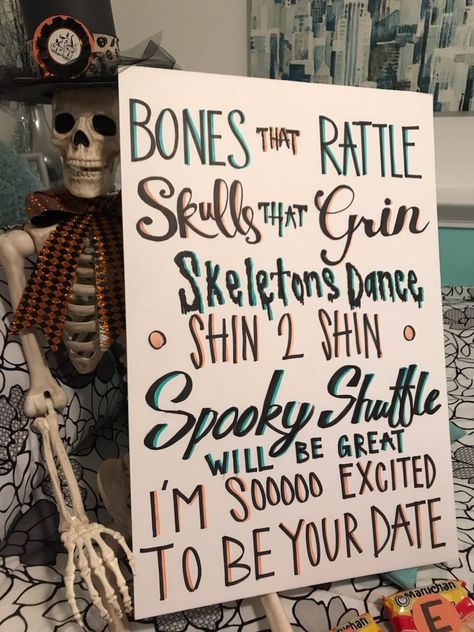 Daxtons answer back to Halloween dance 2018.. Junior Year Promposal Response, Dance Response Ideas, Cute Proposals, Asking To Homecoming, Cute Hoco Proposals, Country Prom, School Dance Ideas, Homecoming Signs, Cute Homecoming Proposals