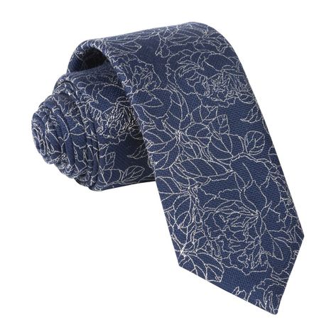 Navy Lace Floral Tie Mens Floral Tie, Collar Bar, Floral Necktie, Mens Silk Ties, Navy Tie, Tie Men's, Navy Suit, Mens Luxury Fashion, Men's Tie