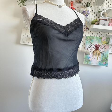 Y2k whimsygoth sheer lacy cami top Brand: La... - Depop Y2k Pieces, Fairy Cottage Core, Horror Game Protagonist, Coquette Grunge, Fairy Cottage, Diy Fashion Clothing, Casual Tank Tops, Horror Game, Y2k Grunge