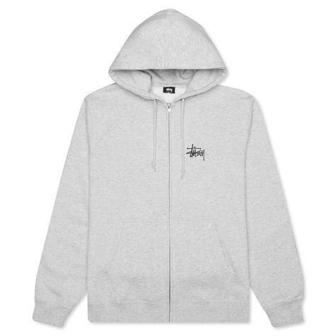 Stussy S, Jumper Ideas, Grey Zip Hoodie, Stussy Hoodie, Surf Culture, Glam Dresses, Print Style, Zip Up Hoodie, Grey Hoodie