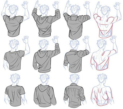 Shirt wrinkles  Tutorial Poses References, Anime Drawings Tutorials, Drawing Clothes, Drawing Tutorials, Art Tutorial, Character Creation, Drawing Poses, Drawing Reference Poses, Drawing Tips