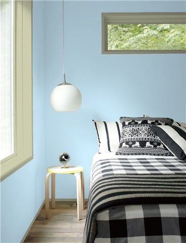 Look at the paint color combination I created with Benjamin Moore. Via @benjamin_moore. Walls: Greenhow Blue CW-655; Trim: Guilford Green HC-116. Benjamin Moore Bedroom, Benjamin Moore Classic Gray, Best Gray Paint, Best Gray Paint Color, Benjamin Moore Gray, Color Combinations Paint, Trending Paint Colors, Paint Combinations, Neutral Bedrooms