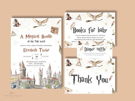 Harry Potter Baby Shower Invitations, Baby Shower Sheet Cakes, Harry Potter Shower, Baby Shower Game Cards, Harry Potter Baby Shower, Harry Potter Baby, School Theme, Books For Baby, Harry Potter Theme