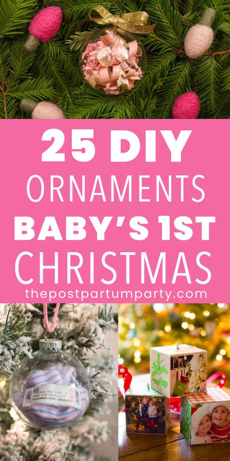 Make baby's first Christmas ornament with these DIY ideas! These projects are a perfect way to trim the tree and have a special keepsake from your baby's first Christmas! Diy Baby 1st Christmas Ornament, Postpartum Party, Baby's 1st Christmas Ornament, Baby's 1st Christmas, Baby Keepsakes, Fun Ornaments, Baby's First Christmas Ornament, Best Baby Gifts, Baby Tips