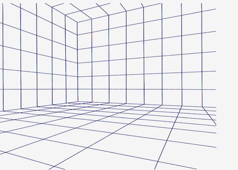 Two Point Perspective Room, Point Perspective Room, Perspective Grids, Room Perspective, Perspective Grid, Perspective Room, Two Point Perspective, Perspective Drawing Lessons, Art Optical