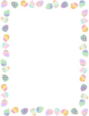 Pages With Borders Free Printable, Easter Border, Easter Borders, Easter Border Frames Free Printable, Colorful Borders Design Printable, Easter Bullet Journal, Easter Kindergarten, Easter Frame, Kindergarten Portfolio