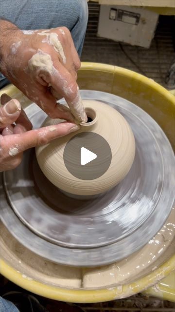 Vicente Garcia on Instagram: "If I wasn’t watching football right now, this might be what I’d be doing!" Altered Forms Ceramics, Pottery Turning, Wheel Pottery Ideas, Pottery Wheel Diy, Thrown Vase, Watching Football, Pottery Lessons, Art Deco Vases, Beginner Pottery