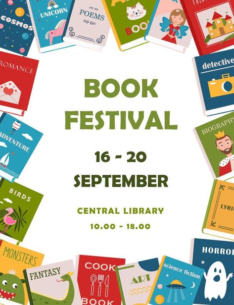 Book Festival Poster, Book Fair Poster, Books Advertising, Advertising Template, Bookstore Design, Aju Nice, Book Advertising, Detective Books, Book Festival