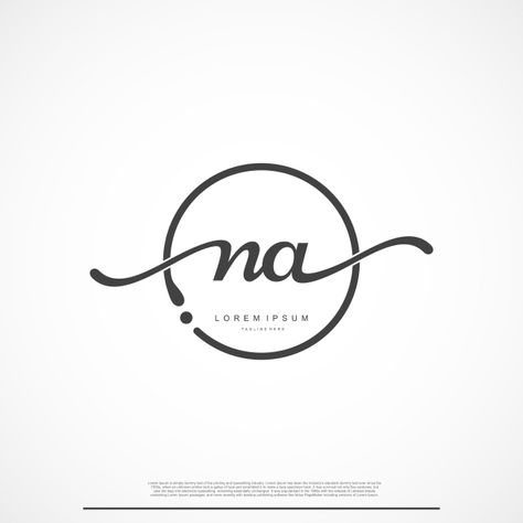 Simple Text Logo, Logo With N, 2 Letter Logo, Ng Logo, Logo With Circle, N Png, Wedding Initials Logo, Circular Logo Design, Logo Design Coffee