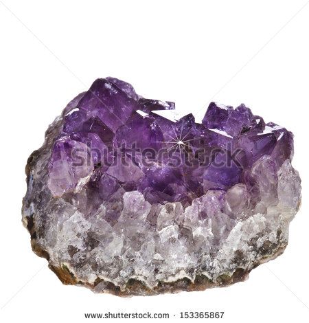 Beautiful amethyst druse close-up isolated on white background - semiprecious gem used for jewels Amethyst Quartz Crystal, Quartz Geode, Crystal Ornament, Raw Amethyst, Amethyst Geode, Mineral Stone, Amethyst Cluster, Amethyst Quartz, Purple Crystals