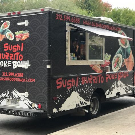 Korean Food Truck, Japanese Food Truck, Asian Food Truck, Sushi Takeaway, Office Meals, Neighborhood Block Party, Sushi Burrito, Noodle Art, Alumni Events