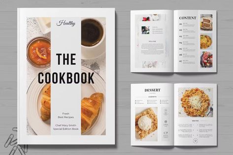 Cook Book Template Get it now!! #magazine #magazinetemplate #magazinelayout #template #premiumdesign #designgraphic #layout #promotion #minimalistdesign #printtemplate #magazinetemplates #designtemplate #indesign #creativedesign #indesignmagazine #envato #envatoelements #envatomarket #creativemarket #graphicriver #freepik #behance #shutterstock Cooking Book Layout, Cookbook Design Template, Cookbook Design Layout, Cookbook Layout, Book Design Templates, Brochure Food, Recipe Book Design, Cookbook Design, App Ideas