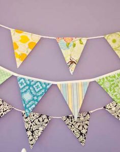 Fabric Garland Diy, Diy Fabric Banner, Fabric Banner Diy, Diy Pennant Banner, Fabric Pennant Banner, Banner Craft, Pendant Banner, Diy Flag, Bunting Diy