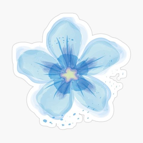 Get my art printed on awesome products. Support me at Redbubble #RBandME: https://www.redbubble.com/i/sticker/Stunning-bright-blue-flower-by-Yaara-zer/51769244.JCQM3?asc=u Aesthetic For Scrapbook, Aesthetic For Journal, Stickers Aesthetic Grunge, Green Stickers Aesthetic, Aesthetic Food Stickers, Food Stickers Aesthetic, Scrapbook Stickers Aesthetic, Phone Case Stickers Aesthetic, Stickers Aesthetic