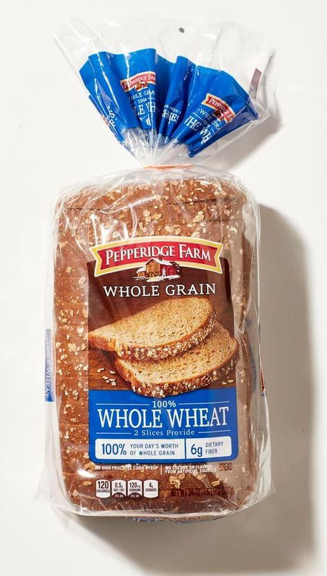 Bread Packaging, Wheat Thins, Best Bread, Nutrition Facts Label, Healthy Carbs, Pepperidge Farm, Grocery Foods, Healthy Bread, Whole Wheat Bread