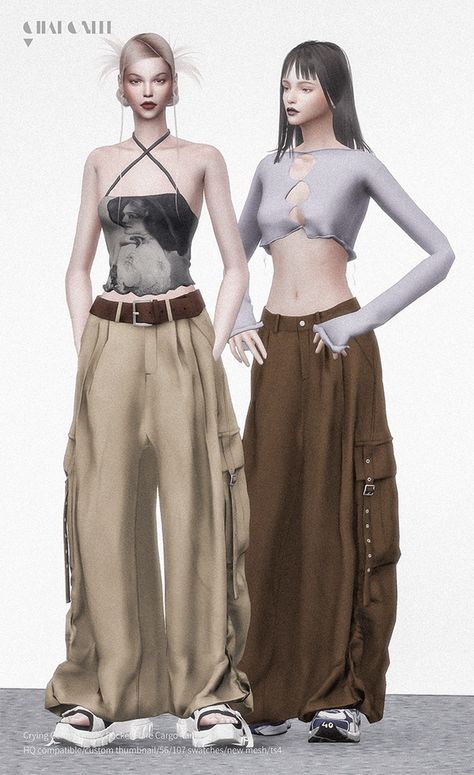 Charonlee Sims 4 Cc, Sims 4 Male Nails, Sims 4 Cc Acubi Clothes, Sims Cc Designer Clothes, Sims 4 Mod Clothing, Clothing Mods Sims 4, Sims 4 Cc Female Outfits, Sims 4 Cc Women Pants, Sims Streetwear Cc