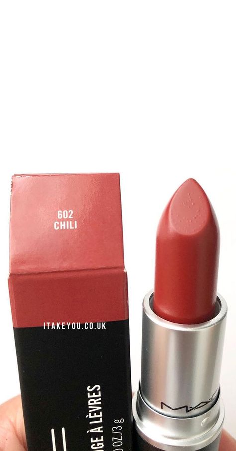 chili mac lipstick, mac chili, mac chili lipstick, chili mac, chili lip swatch, mac chili lip swatch, chili lip swatch #maclipstick #chilimac Mac Lipstick Chili, Chili Mac Lipstick, Mac Chili Lipstick, Mac Gloss, Brown Eyelashes, Mac Chili, Storybook Cosmetics, Mac Lipstick Swatches, Mac Lipstick Shades