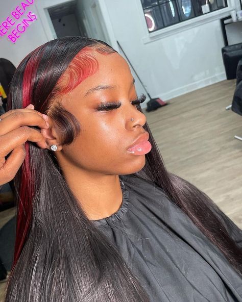 Frontal Quick Weave, Blonde Highlights On Dark Hair, Hair Color Orange, Hair Acessories, Girl Hair Colors, Lace Fronts, Special Occasion Hairstyles, Pigtail Hairstyles, Quick Weave