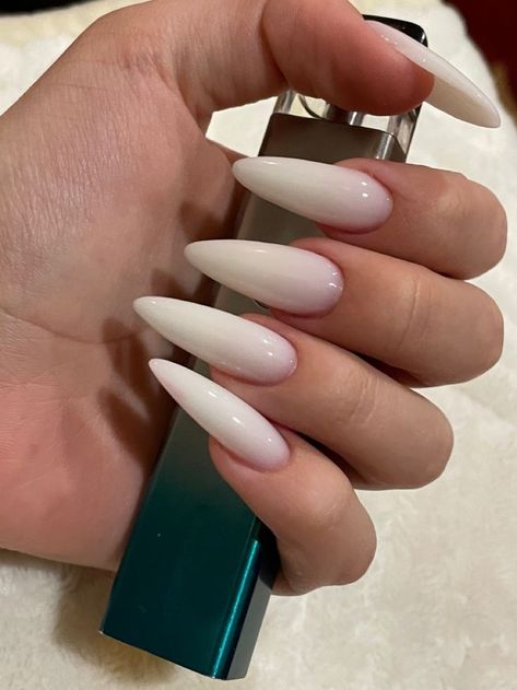 Long Almond Nails, Milky Nails, Classy Acrylic Nails, Soft Nails, Oval Nails, Girls Nails, Fire Nails, Classy Nails, Chic Nails