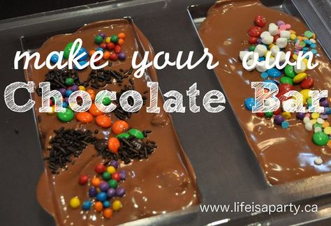 Chocolate Birthday Party Ideas, Make Your Own Chocolate Bar, Chocolate Birthday Party Theme, Chocolate Birthday Theme, Chocolate Themed Birthday Party, Chocolate Party Ideas, Wonka Week, Chocolate Birthday Party, Chocolate Activities