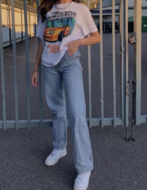 Looks Hip Hop, Converse Outfits, Vintage Outfits 90s, Outfit 90s, 90s Fashion Outfits, Outfit Jeans, Streetwear Fashion Women, Indie Outfits, Mode Inspo