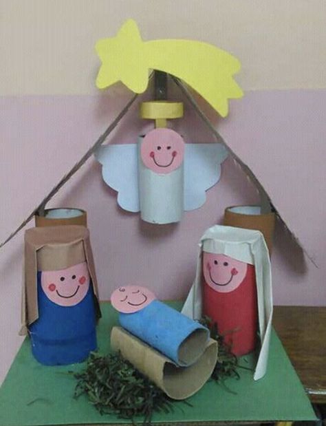 Betlehem Diy, Nativity Scene Crafts, Stem Club, Christmas Sunday School, Christmas Art For Kids, Crafts For Kids Paper, Sunday School Crafts For Kids, Preschool Christmas Crafts, Christmas Crafts For Kids To Make