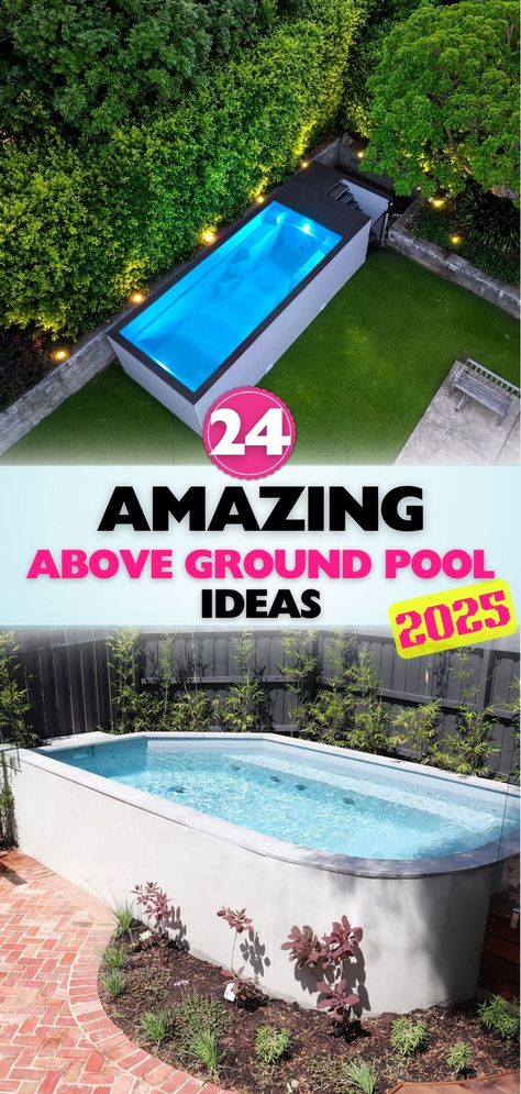 Explore top above ground pool ideas perfect for small and large yards alike. Create a backyard paradise with these innovative and space-efficient pool designs. Best Above Ground Pool, Above Ground Pool Ideas, Ground Pool Ideas, Above Ground Pools, Ground Pools, Large Yard, Small Pools, Backyard Paradise, Small Yard