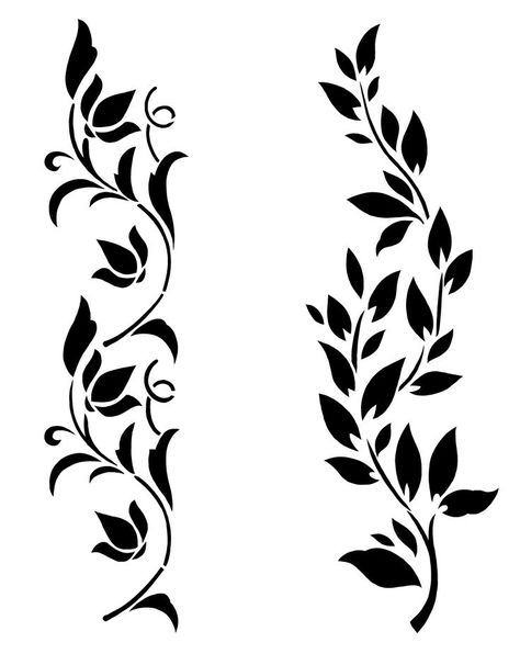 Cutout Design Patterns, Wall Tattoo Design, Elegant Flower Drawing, Floral Stencil Patterns, Motif Arabesque, Armband Tattoos, Henna Stencils, Alpona Design, Idee Cricut