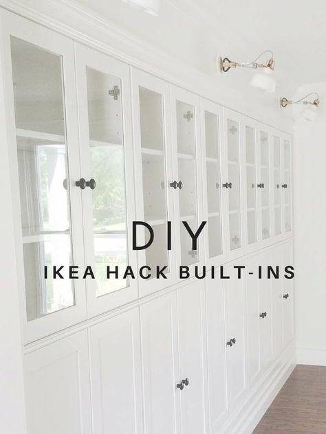 DIY Ikea Built-In Bookcases Billy Ikea, Ikea Built In, Mermaid Beauty, Ikea Closet, Ikea Hack Ideas, Ikea Furniture Hacks, Closet Organization Diy, Build A Closet, Diy Ikea Hacks