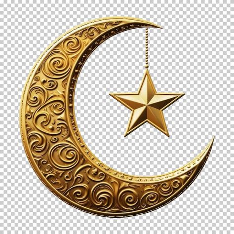 Golden ramadan moon and star design isol... | Premium Psd #Freepik #psd #moon #background #white #golden Ramadan Moon, Moon And Star Design, Moon Background, Technology Icon, House Vector, Background White, Moon And Star, Home Icon, Card Banner