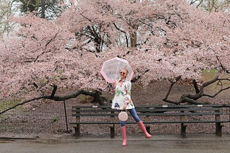 RAINY DAY OUTFITS // APRIL SHOWERS Outfits Mit Leggings, Spring Umbrella, Rainy Day Outfit For Spring, Rainy Day Outfits, Rain Boot Outfit, Womens Rubber Boots, Rain Outfit, Rainy Day Fashion, Blair Eadie