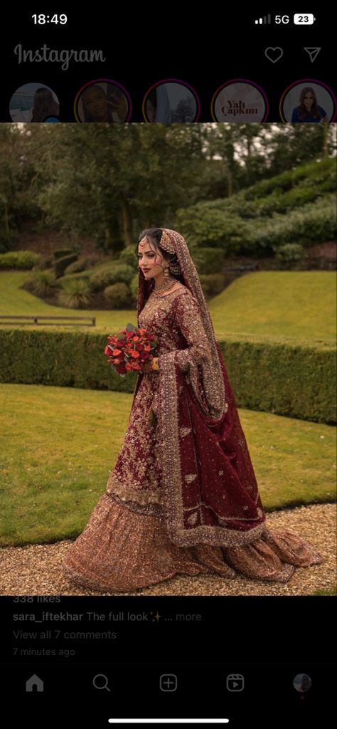 Pakistani Bridal Dupatta Setting, South Asian Wedding Dress Red, Bridal Asthetic, Baraat Outfit, Nikkah Decoration, Red Bridal Lehenga Pakistani, Red Pakistani Bridal Dress, South Asian Wedding Dress, Pakistani Bridal Lehenga