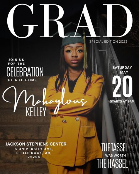 Graduation Party Flyer, Graduation Invitation Design, High School Graduation Pictures, College Graduation Photoshoot, College Graduation Pictures Poses, College Graduation Photos, Graduation Photography Poses, College Graduation Parties, Graduation Design