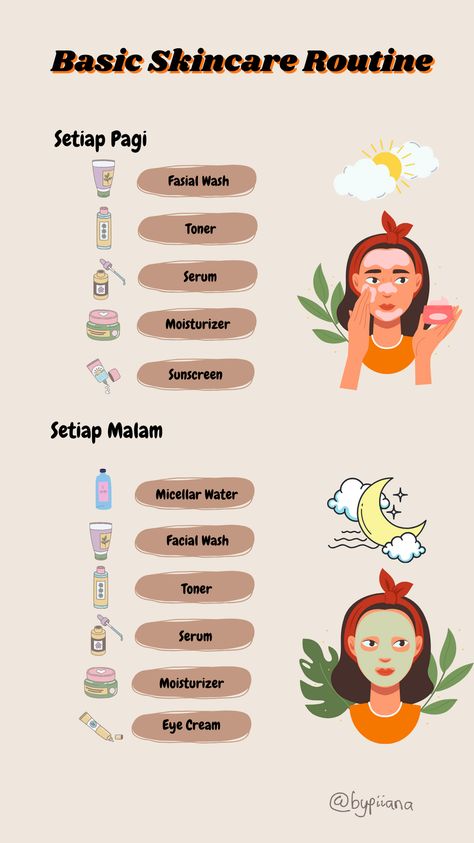 Skincare routine buat pemula Make Up Pemula, Basic Skincare Routine, Cushion Makeup, Makeup Cantik, Diet Sehat, Basic Skincare, Recommended Skin Care Products, Face Skin Care Routine, Skin Care Routine Order