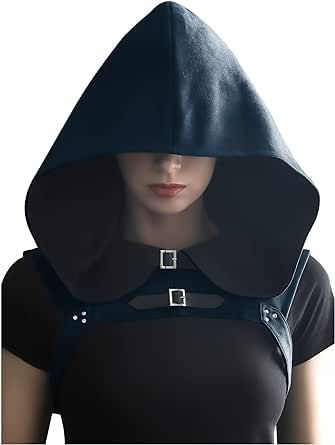 Female Assassin Costume, Steampunk Cloak, Steampunk Rogue, Steampunk Streetwear, Hood Reference, Hooded Woman, Medieval Hood, Assassin Costume, Steampunk Medieval