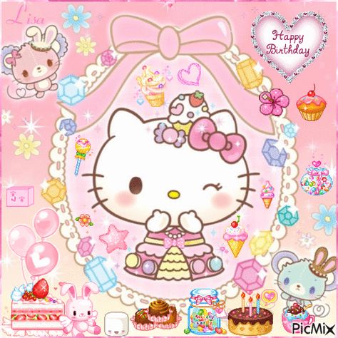 Hello Kitty Gif, Kitty Gif, Happy Halloween Gif, Happy Birthday Gif, Birthday Wishes Gif, Birthday Cake Gif, Birthday Balloons Pictures, Happy Early Birthday, Hello Kitty Wallpaper Hd