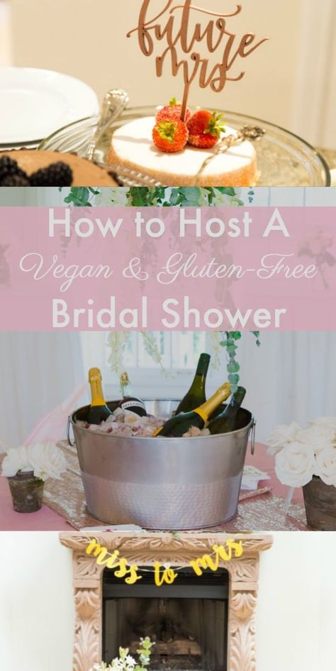 You can create a beautiful and delicious bridal shower party with completely vegan and gluten-free food. It's all about the details! #vegan #bridalshower #party #gluten-free Food Ideas Gluten Free, Bridal Brunch Food, Dairy Free Baby, Vegetarian Wedding, Gluten Free Wedding, Wedding Shower Food, Gluten Free Diet Plan, Wedding Food Ideas, Vegan Wedding