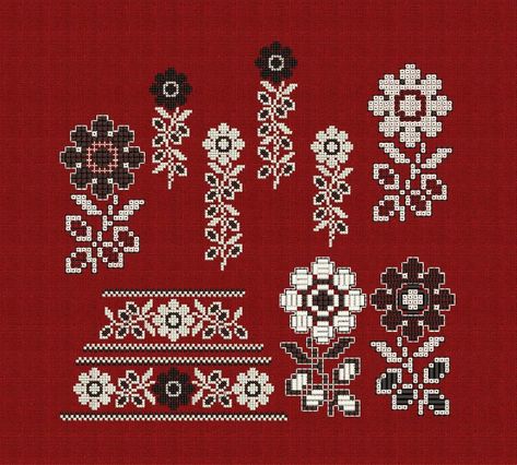 Embroidery Designs Flowers, Embroidery Design Pattern, Embroidery Design Sets, Ukrainian Embroidery, Animal Embroidery Designs, Ukrainian Art, Star Embroidery, Butterfly Embroidery, Embroidery Motifs