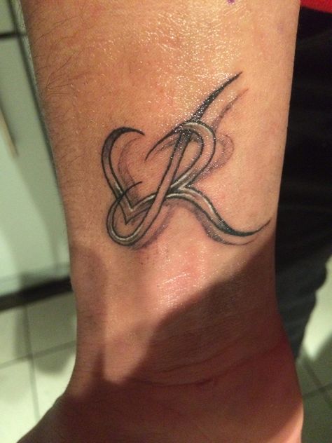 #tattoo #J&R J And R Tattoo, Jr Tattoo, Turtle Tattoo Designs, Initial Tattoo, Turtle Tattoo, R Tattoo, Subtle Tattoos, Flash Tattoo, Infinity Tattoo